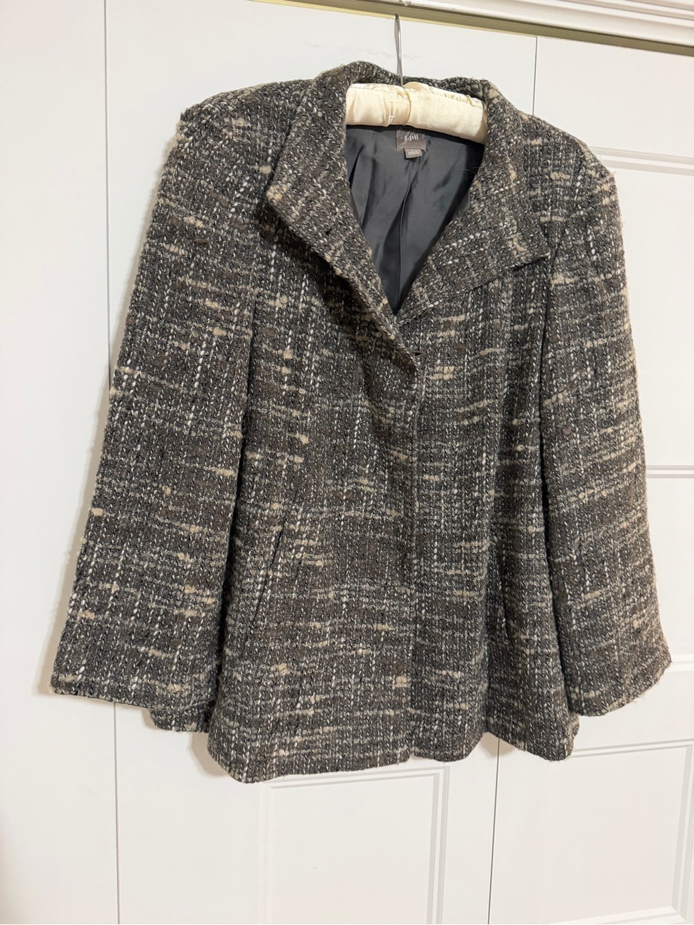 J. Jill Wool Blend Tweed blazer - Gray